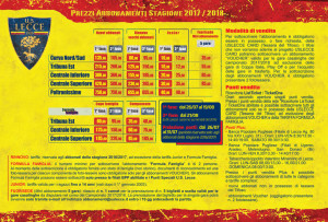 Campagna Abbonamenti, prezzi; brochure 2017-18